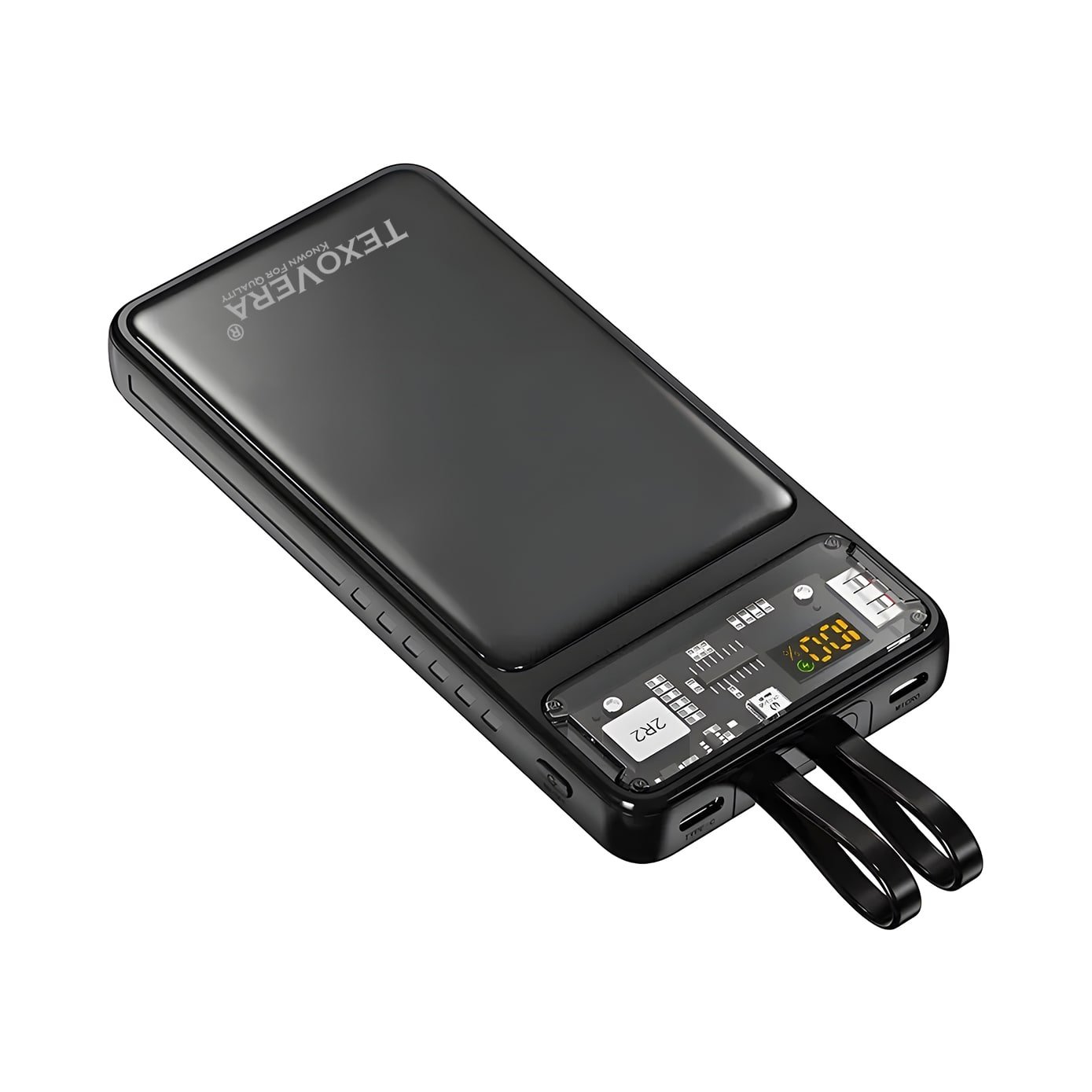 10000 mAh 25W Slim Pocket Size Power Bank Black, Lithium Polymer, Fast Charging - akvaari - Image 4